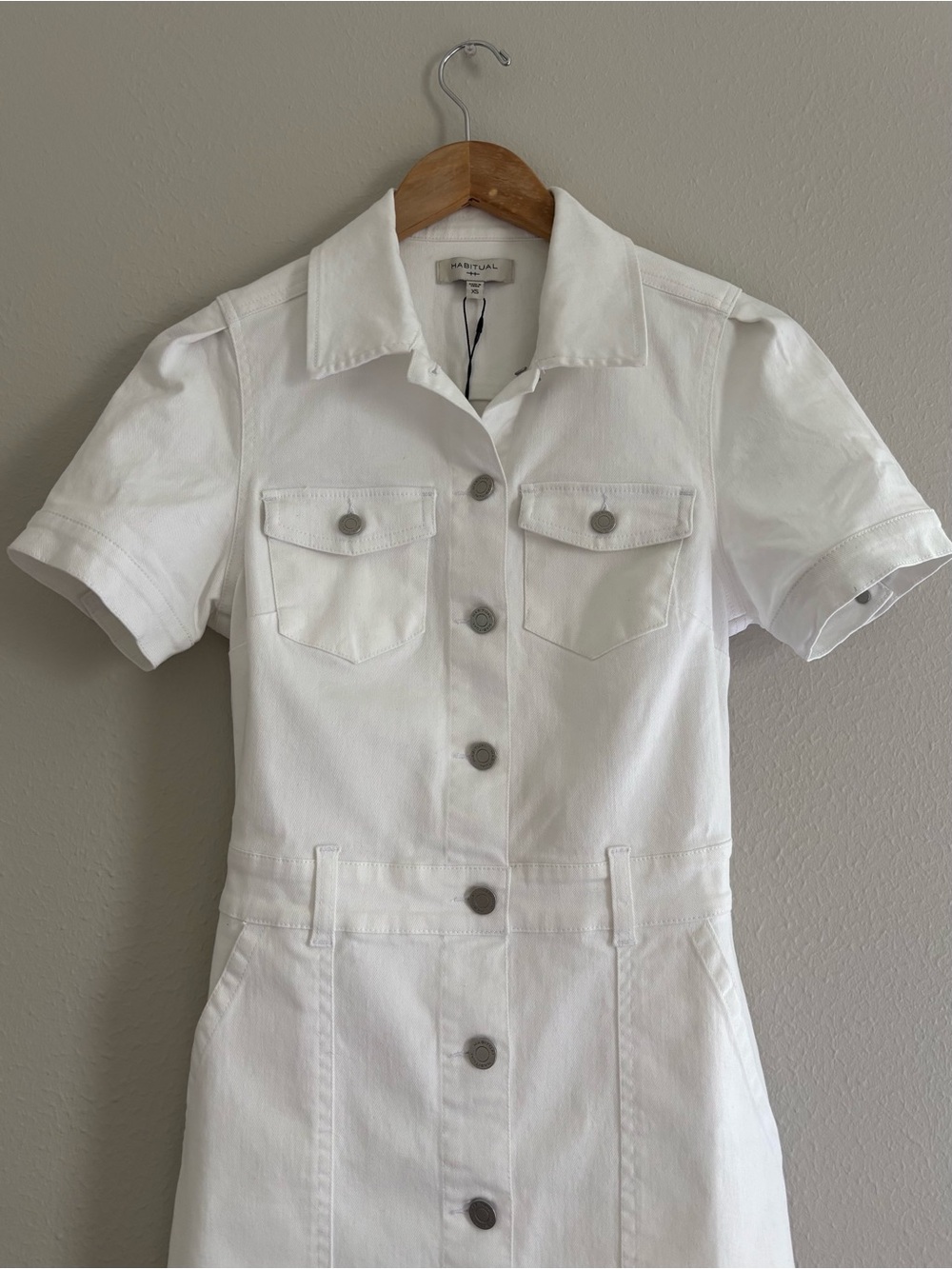 NWT Habitual White Denim Dress - Picture 3 of 11
